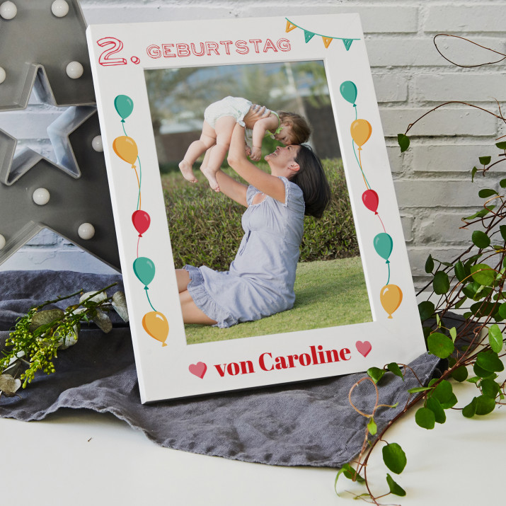 Geburtstag - Bilderrahmen mit Aufdruck
